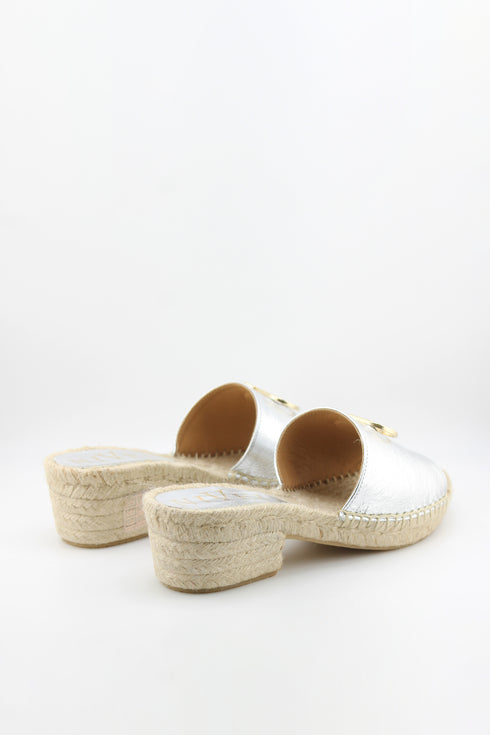 Nivel Espadrille Slide Sandals with Buckle