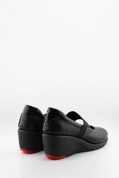 DFC Relax Elastic Strap Wedge Loafer Shoe
