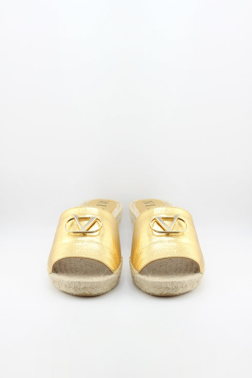 Nivel Espadrille Slide Sandals with Buckle