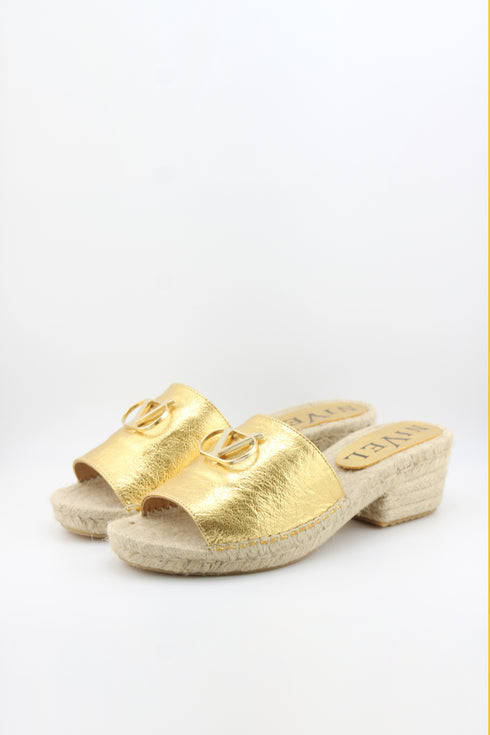 Nivel Espadrille Slide Sandals with Buckle