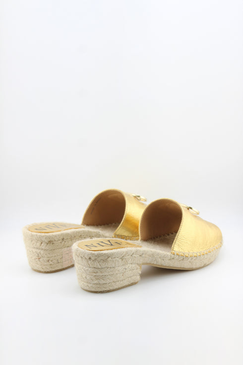 Nivel Espadrille Slide Sandals with Buckle