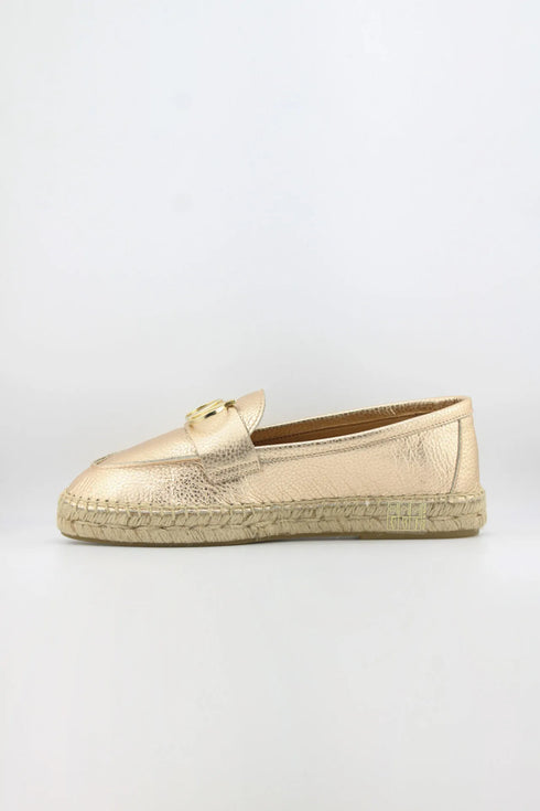 Nivel Pebbled Leather Espadrille Loafers