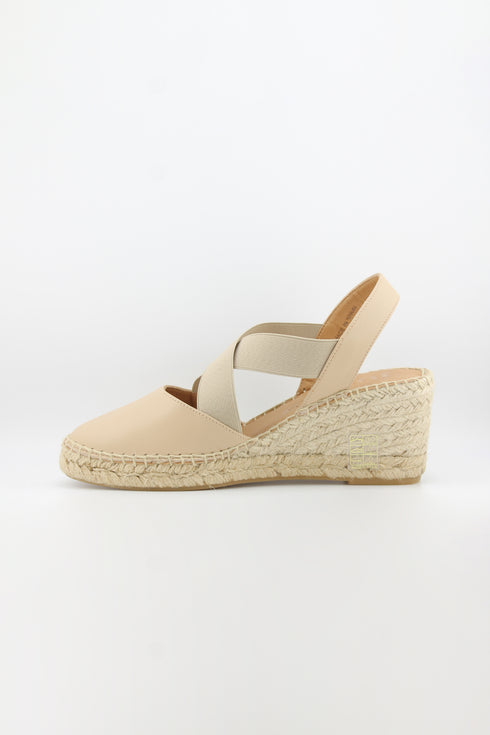 Jutelia Espadrille Wedge Sandals with Cross Straps