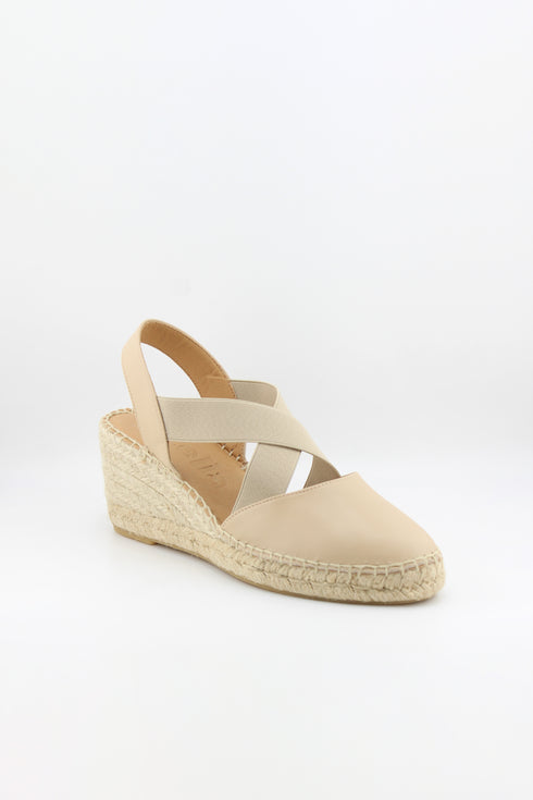 Jutelia Espadrille Wedge Sandals with Cross Straps