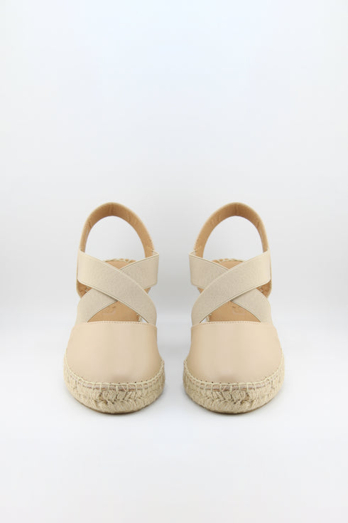 Jutelia Espadrille Wedge Sandals with Cross Straps