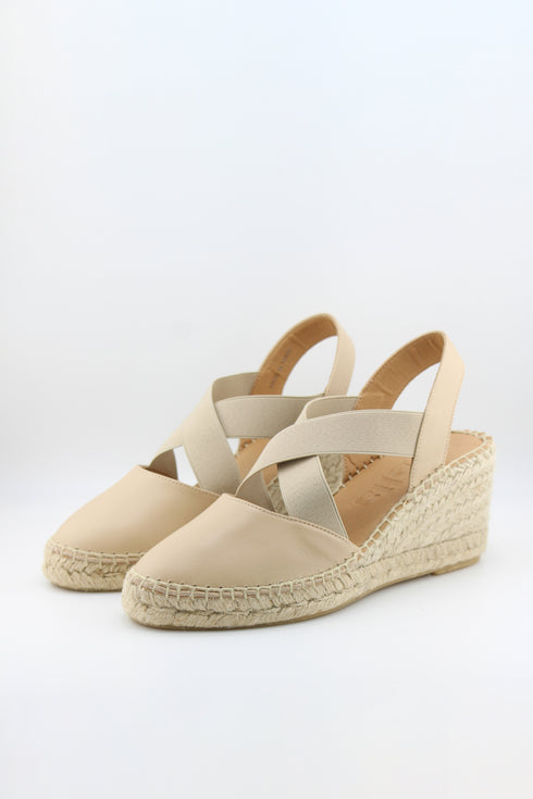 Jutelia Espadrille Wedge Sandals with Cross Straps