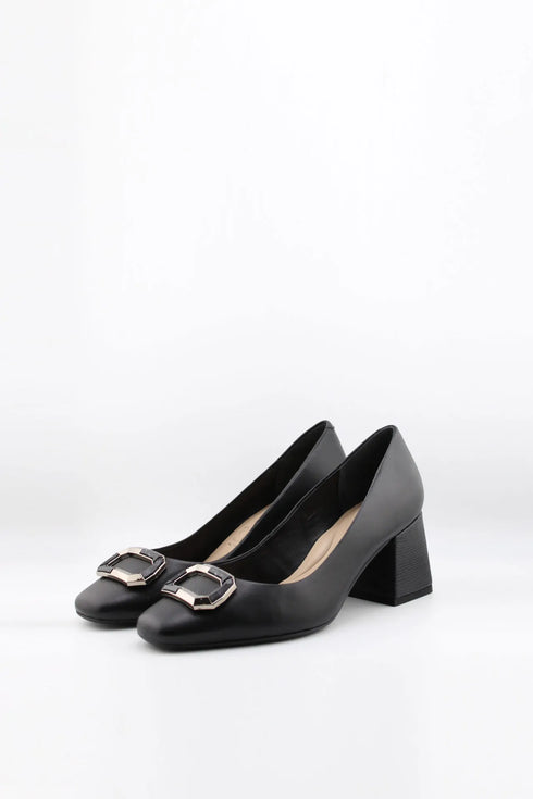 Capelli Rossi Block Heel Buckle Detail Pumps