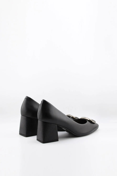 Capelli Rossi Block Heel Buckle Detail Pumps