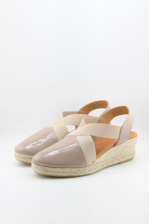 Jutelia Cross Strap Espadrille Wedge Sandals