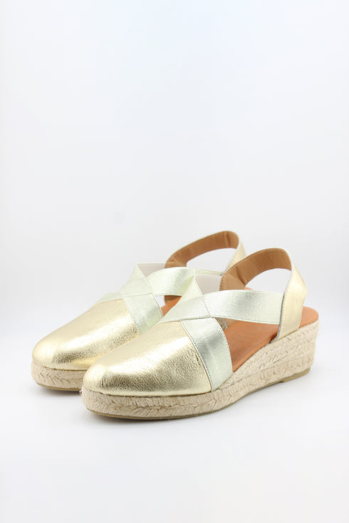 Jutelia Cross Strap Espadrille Wedge Sandals