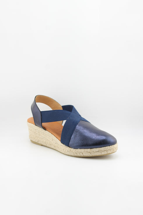 Jutelia Cross Strap Espadrille Wedge Sandals