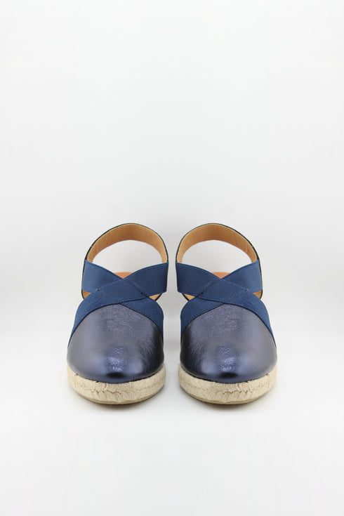 Jutelia Cross Strap Espadrille Wedge Sandals