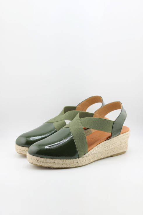 Jutelia Cross Strap Espadrille Wedge Sandals