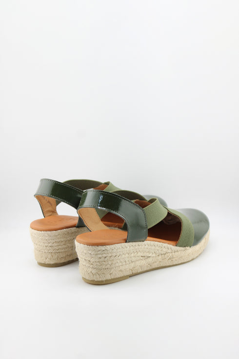 Jutelia Cross Strap Espadrille Wedge Sandals