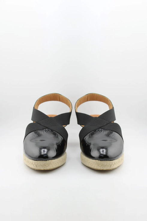 Jutelia Cross Strap Espadrille Wedge Sandals