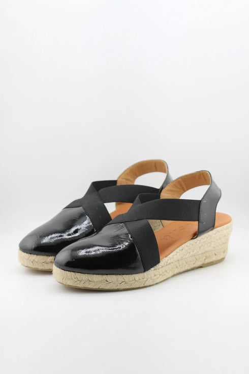 Jutelia Cross Strap Espadrille Wedge Sandals