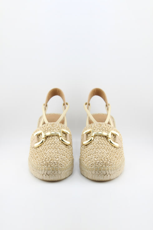 Jutelia Woven Slingback Wedge Espadrilles
