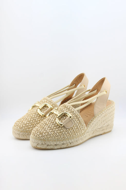 Jutelia Woven Slingback Wedge Espadrilles