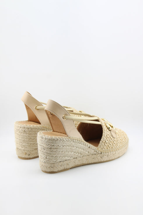 Jutelia Woven Slingback Wedge Espadrilles