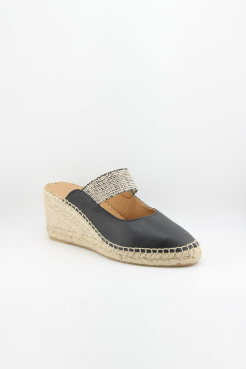 Jutelia Espadrille Wedge Mule Sandals