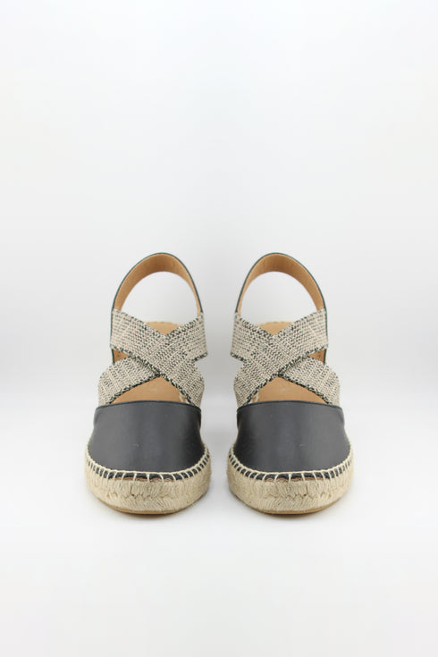 Jutelia Espadrille Wedge Sandals with Cross Straps