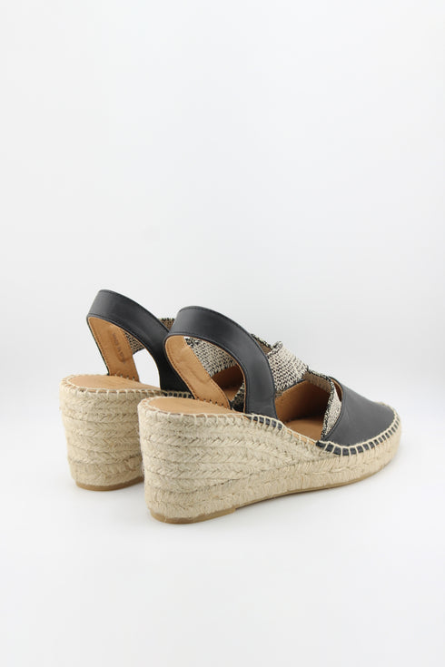 Jutelia Espadrille Wedge Sandals with Cross Straps