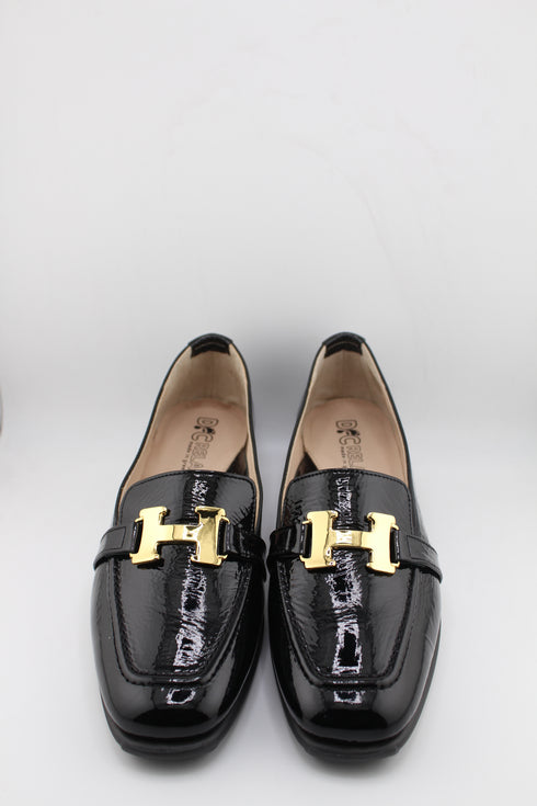 DFC Relax Patent Leather Loafers with Buckle