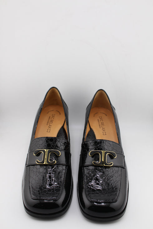 DFC Relax Block Heel Loafers with Buckle