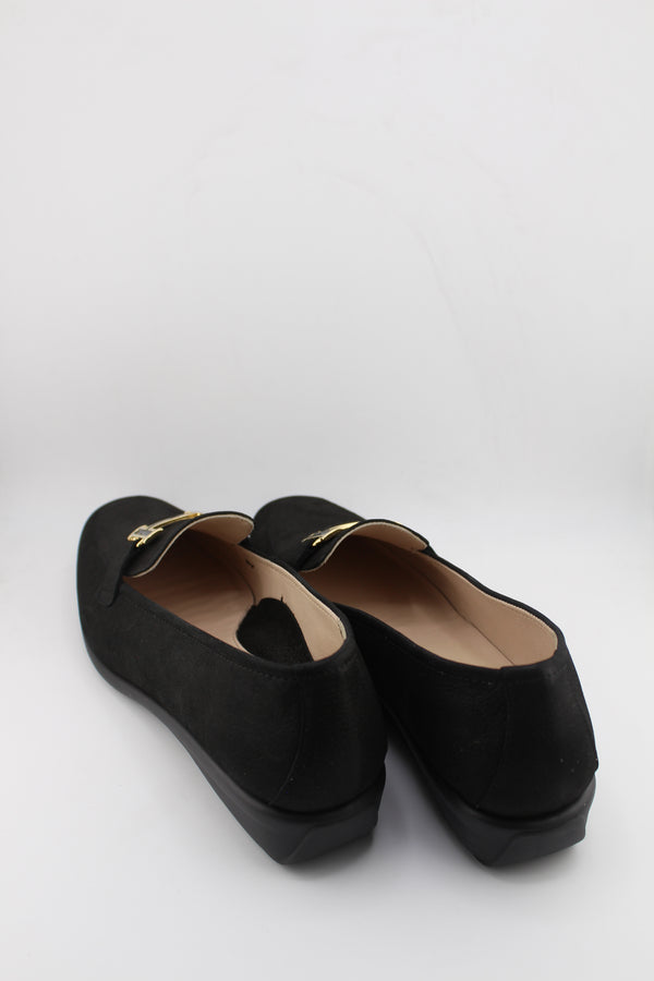 DFC Relax Metallic-Finish Leather Loafers with Buckle