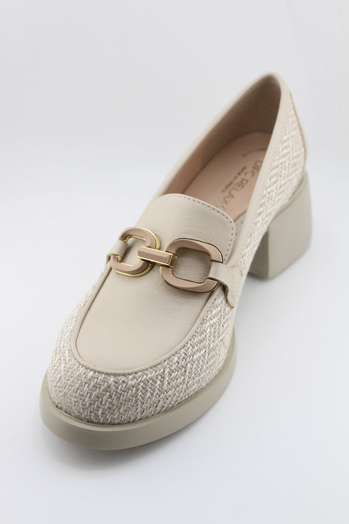 DFC Relax Textured Leather Block Heel Pumps