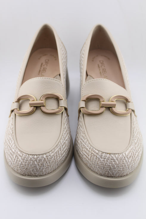 DFC Relax Textured Leather Block Heel Pumps