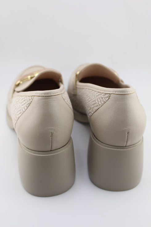 DFC Relax Textured Leather Block Heel Pumps