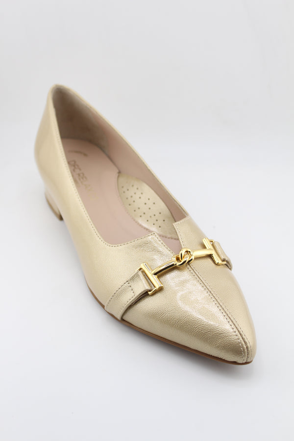 DFC Relax Leather Block Heel Loafers with Buckle