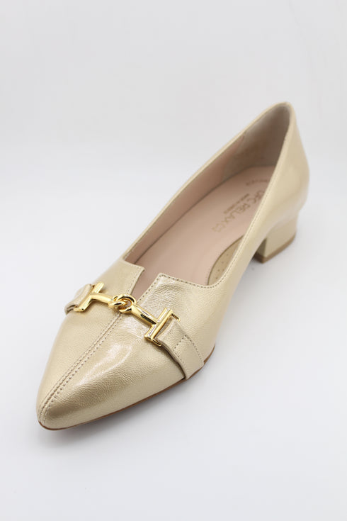 DFC Relax Leather Block Heel Loafers with Buckle