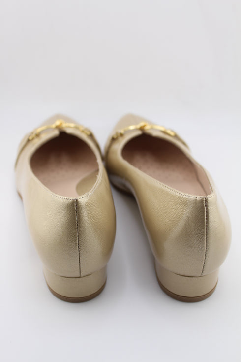 DFC Relax Leather Block Heel Loafers with Buckle