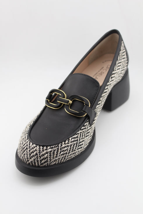 DFC Relax Textured Leather Block Heel Pumps