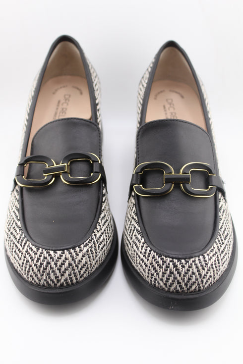 DFC Relax Textured Leather Block Heel Pumps