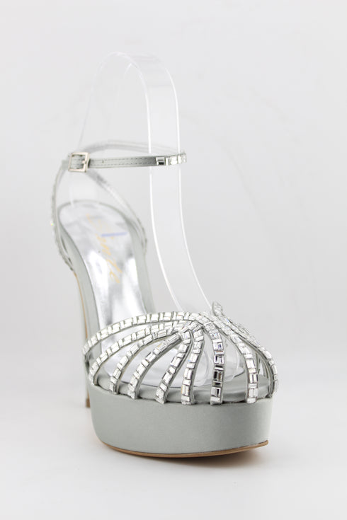 Sante Strappy Rhinestone Platform Sandal Heels