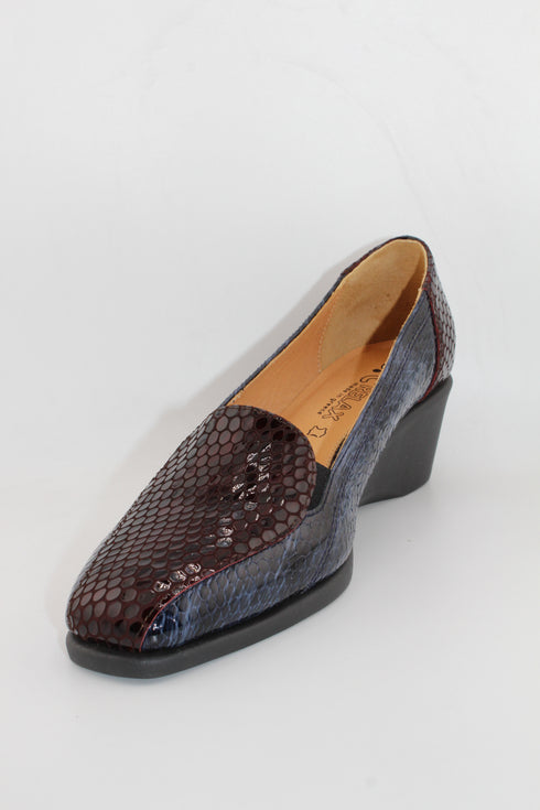 DFC Relax Patent Leather Wedge Loafer Shoes