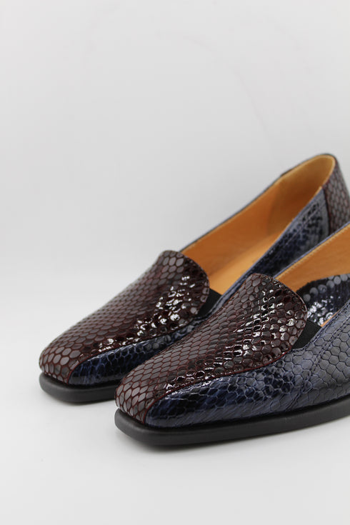 DFC Relax Patent Leather Wedge Loafer Shoes