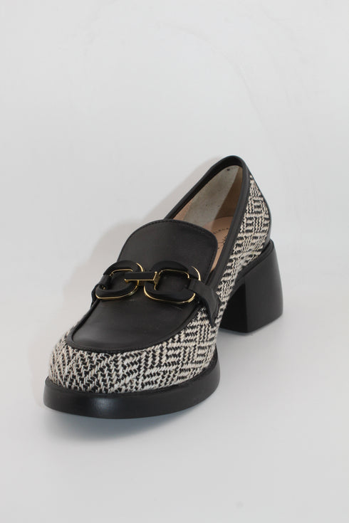 DFC Relax Textured Leather Block Heel Pumps