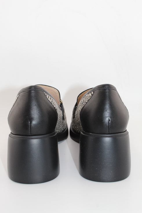 DFC Relax Textured Leather Block Heel Pumps