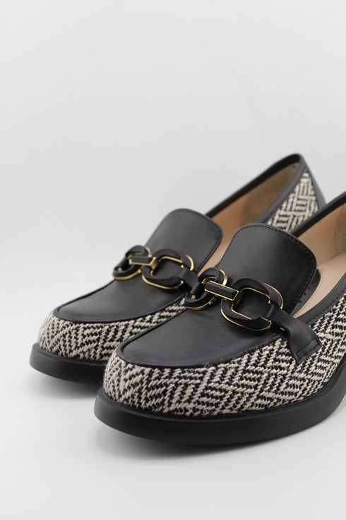 DFC Relax Textured Leather Block Heel Pumps