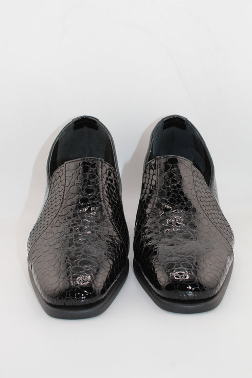 DFC Relax Patent Leather Wedge Loafer Shoes