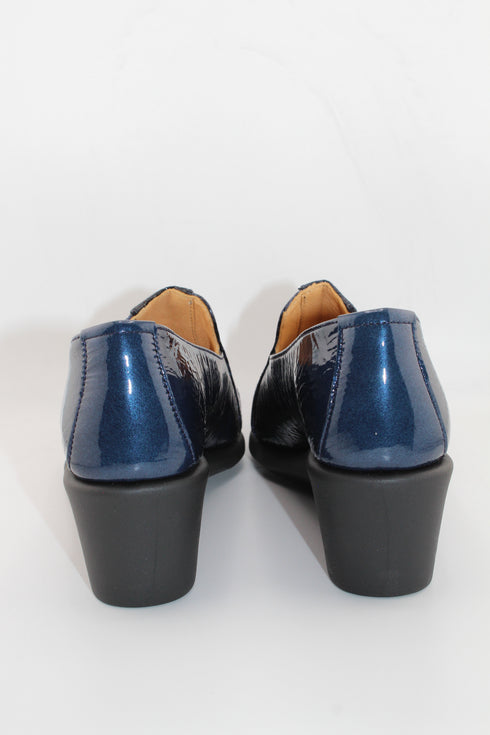 DFC Relax Patent Leather Wedge Loafer Shoes