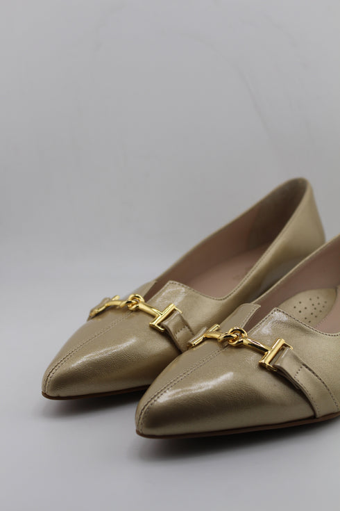 DFC Relax Leather Block Heel Loafers with Buckle