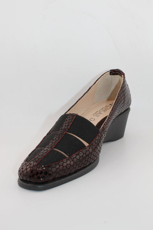 DFC Relax Patent Leather Wedge Loafer Shoes