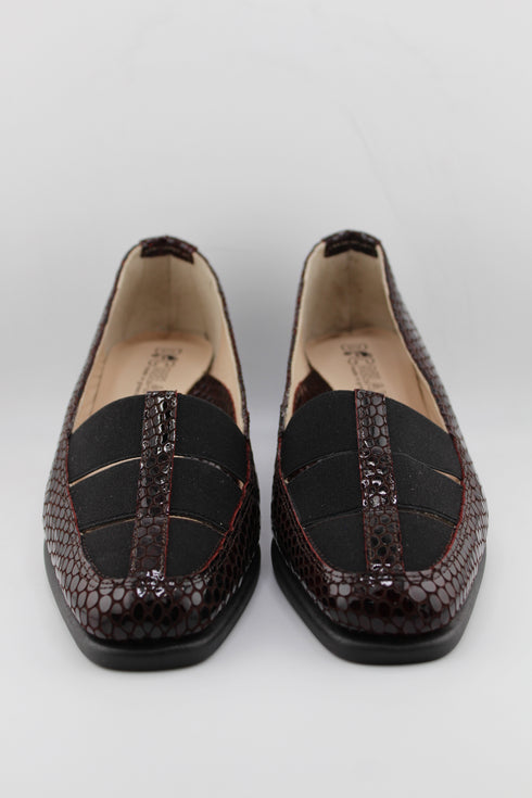 DFC Relax Patent Leather Wedge Loafer Shoes