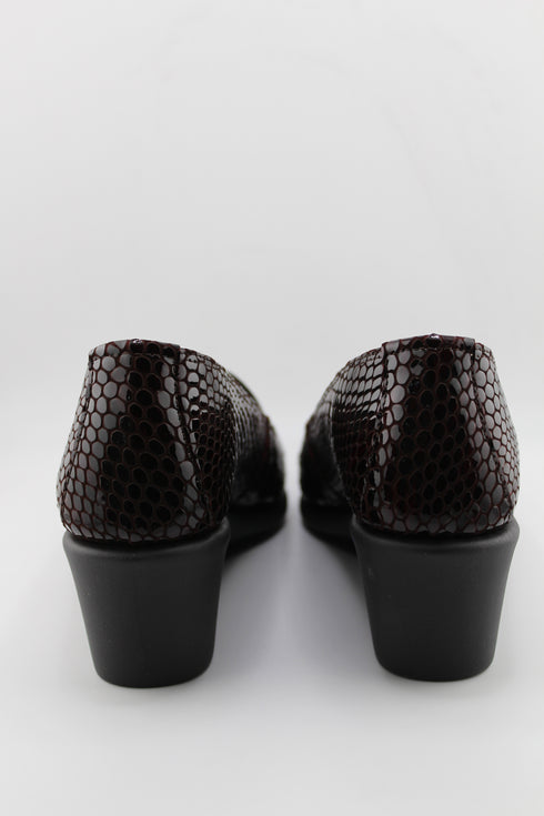 DFC Relax Patent Leather Wedge Loafer Shoes