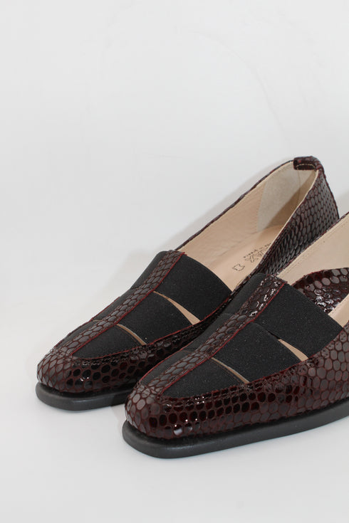 DFC Relax Patent Leather Wedge Loafer Shoes